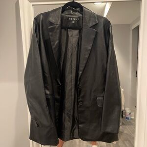 Motel Rocks oversized leather jacket